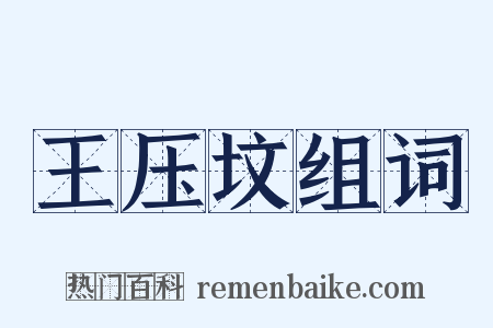 王压坟组词是什么意思的图片